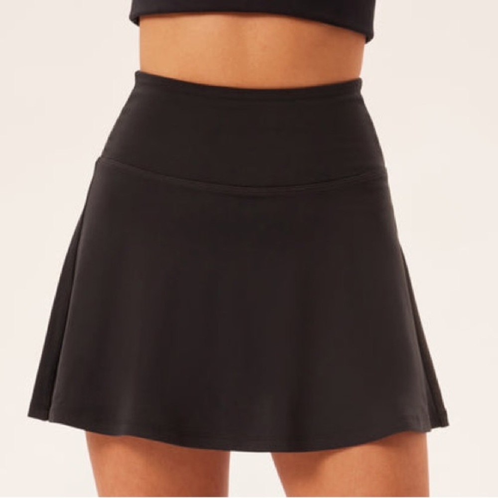 Girlfriend collective float skirt skort black sustainable ethical activewear